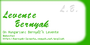 levente bernyak business card